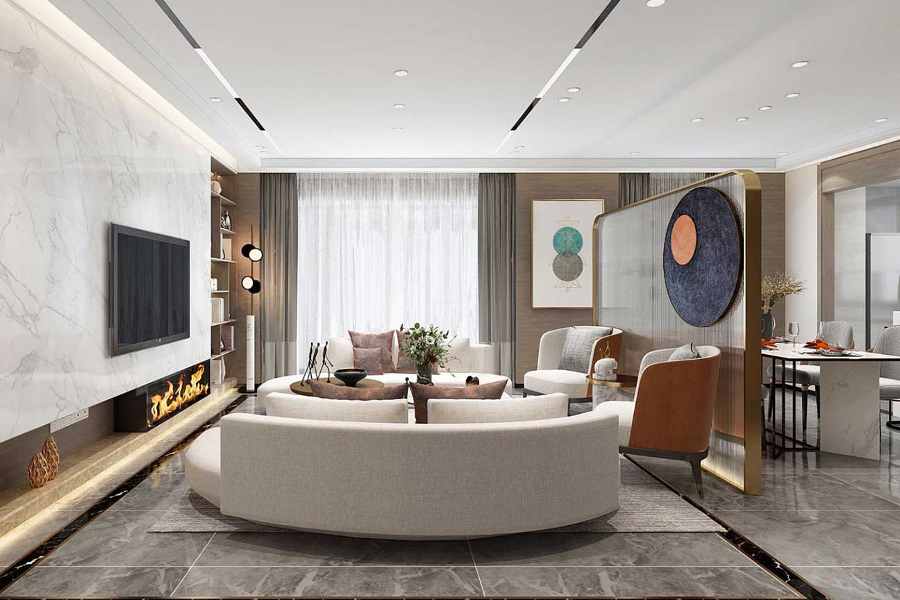 華潤二十四城123m&sup2;現(xiàn)代簡約風格案例