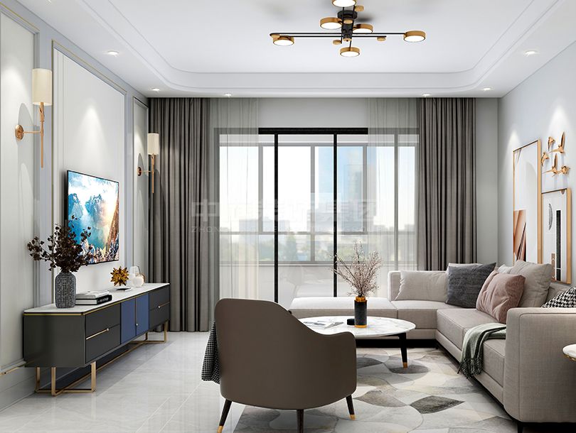 蟠龍小區(qū)120㎡現代風格案例