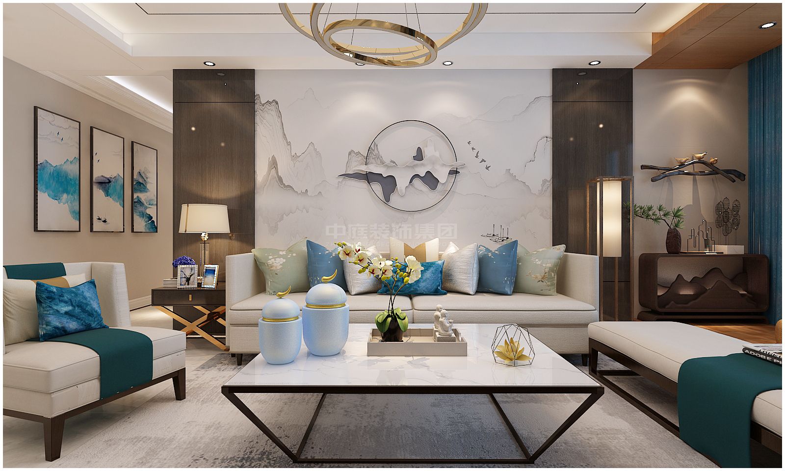 玫瑰園幸福灣140m&sup2;中式風格案例