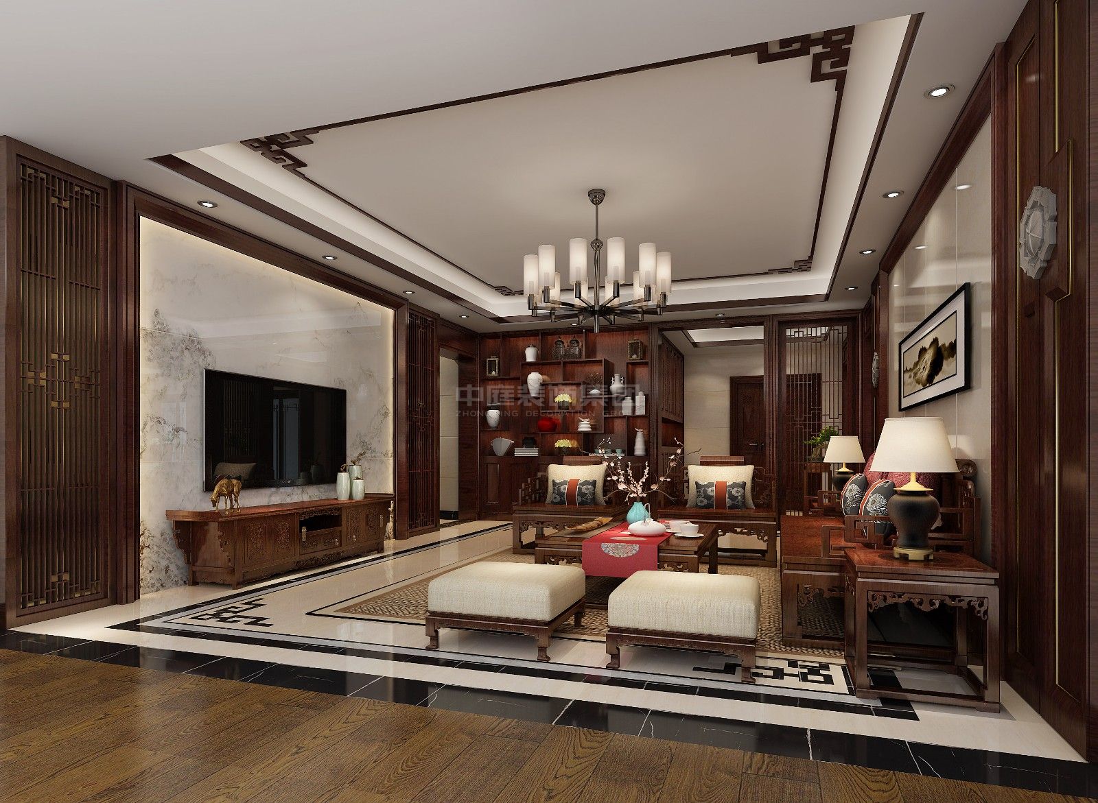 中昂國匯130m&sup2;新中式風格案例